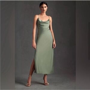 BHLDN sage midi dress
